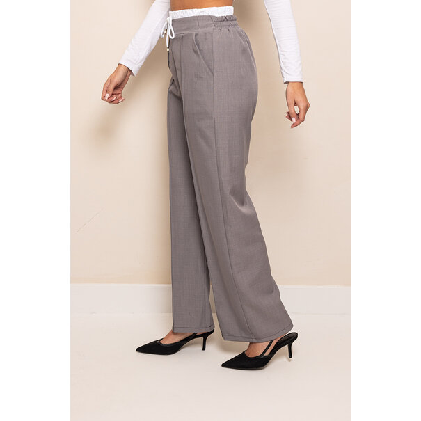 Pantalon Met Tailleband | Grijs