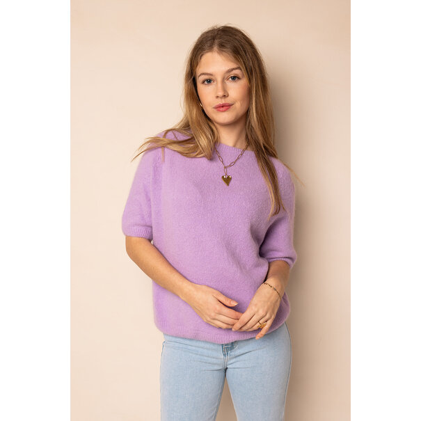 Millie Alpaca Wol T-Shirt | Lila