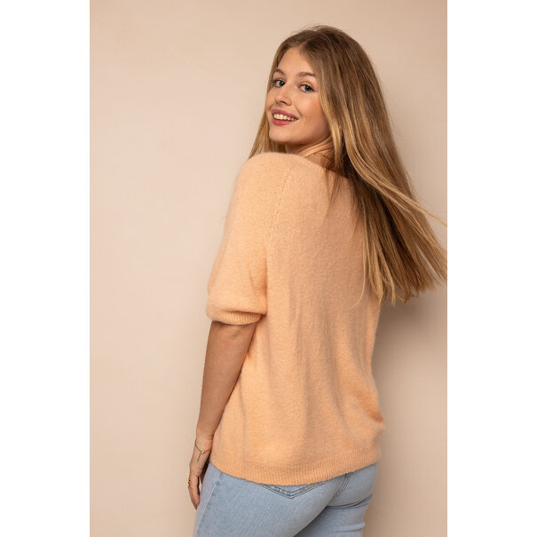 Millie Alpaca Wol T-Shirt | Peach