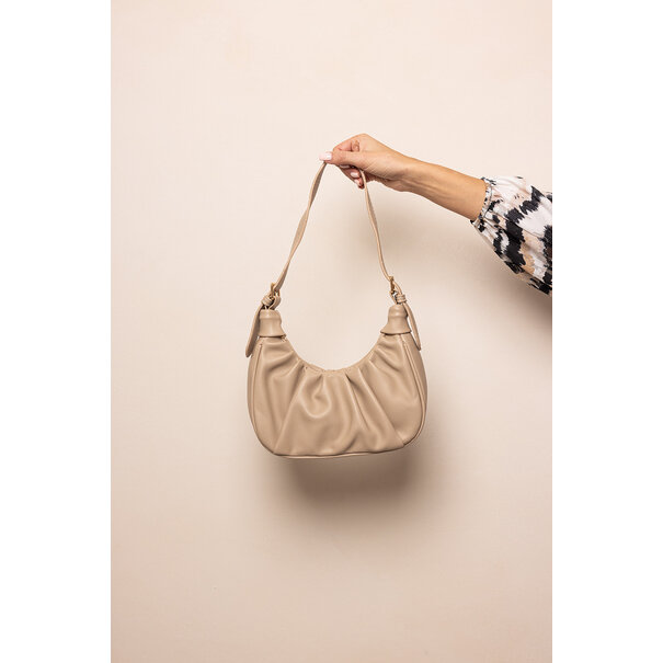 Geplooide Handtas | Beige