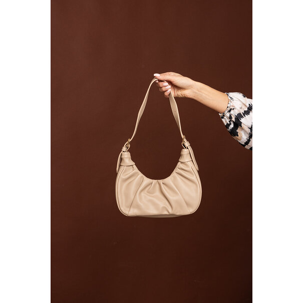 Geplooide Handtas | Beige