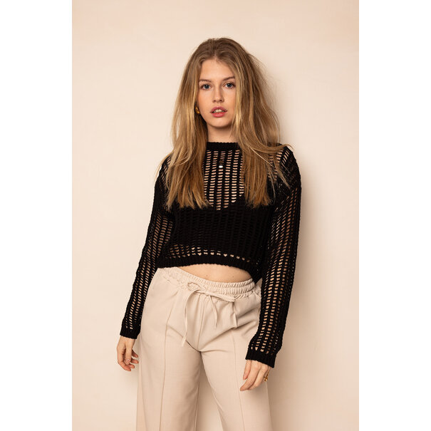 Crochet Top | Zwart