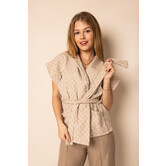 Isabel Gilet Met Ceintuur | Beige