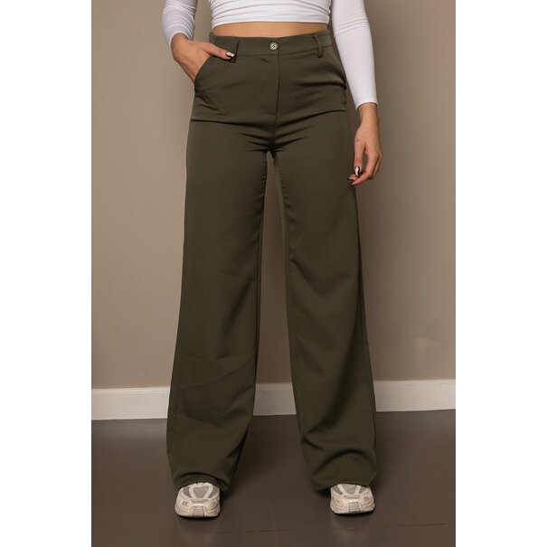 Emma Pantalon Extra Lang |Khaki