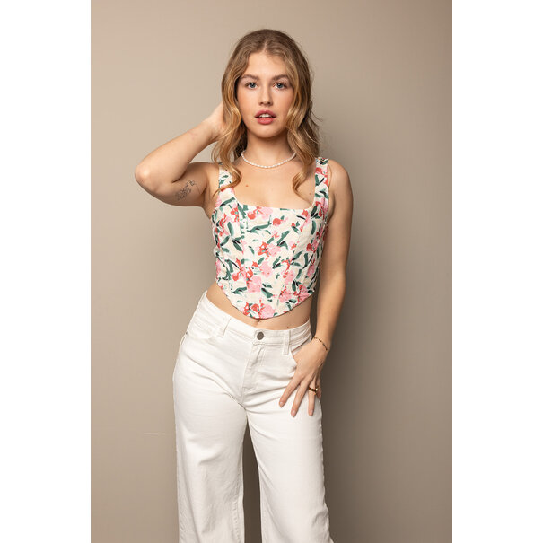 Flower Corset Top | Roze