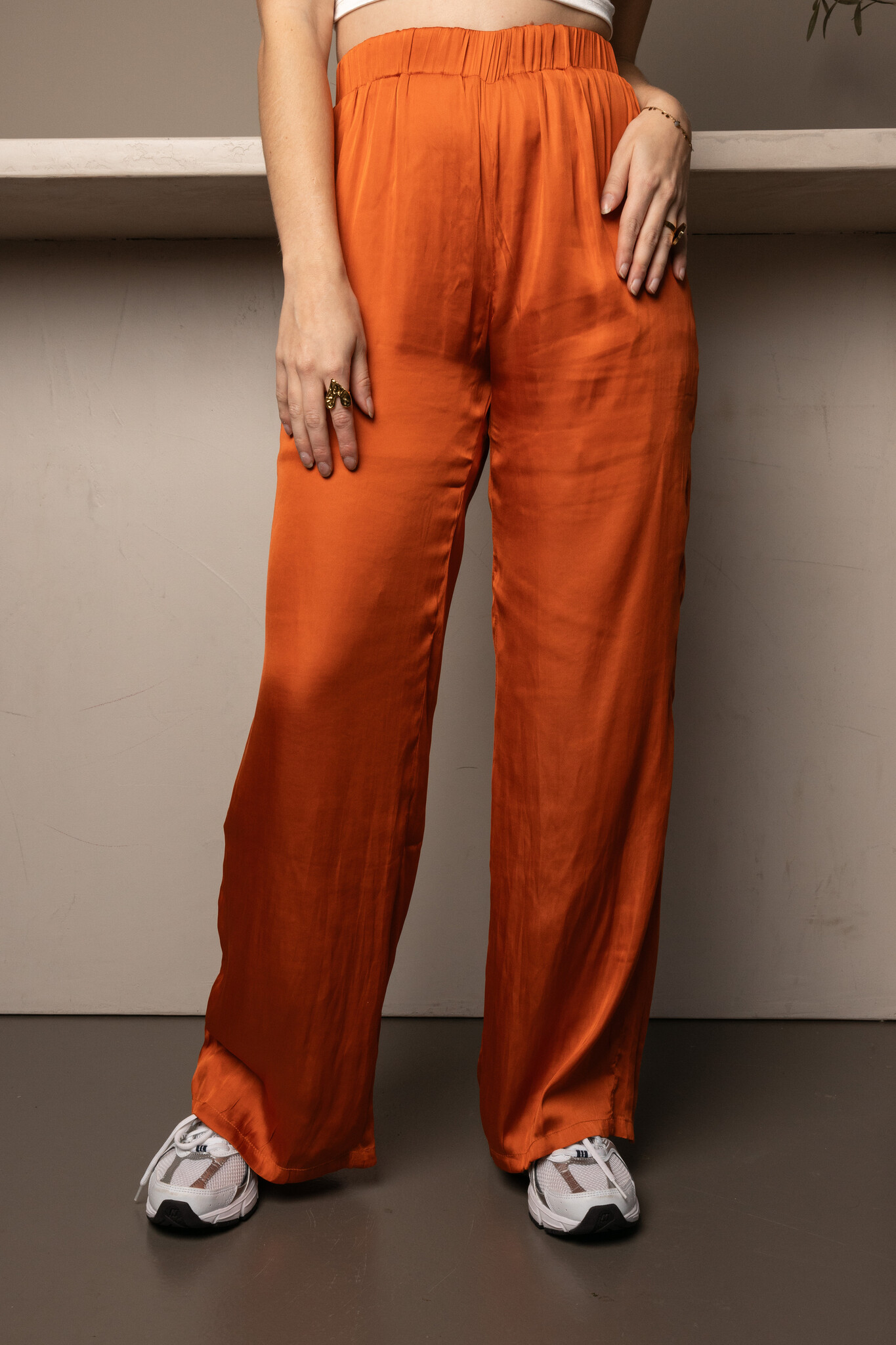 Satijnen Pantalon | Oranje