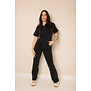 Nora Jumpsuit Met Korte Mouw | Zwart