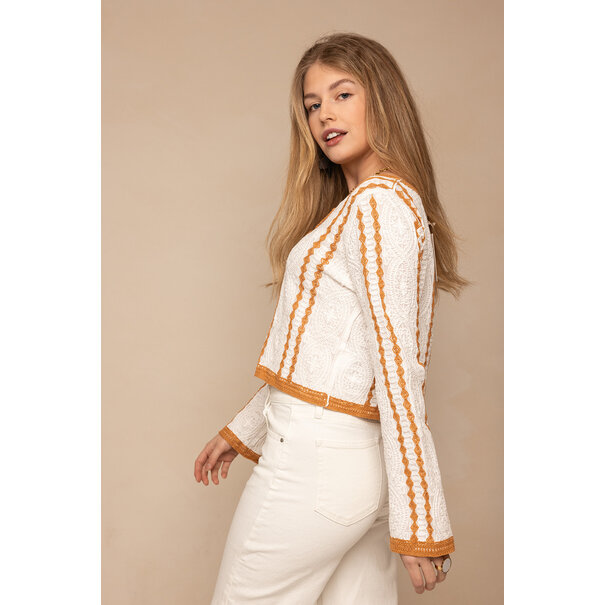 Crochet Vest | Oranje/Wit