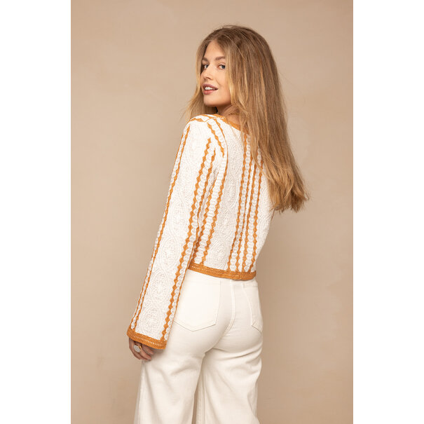 Crochet Vest | Oranje/Wit