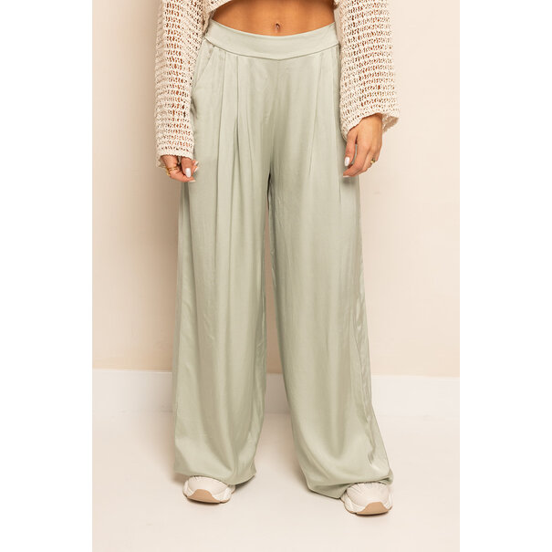 Satin Pantalon | Mintgreen