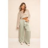 Satin Pantalon | Mintgreen