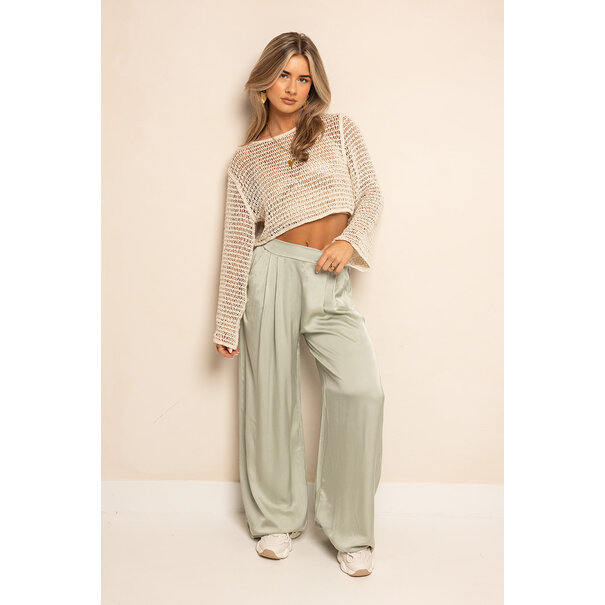 Satin Pantalon | Mintgreen