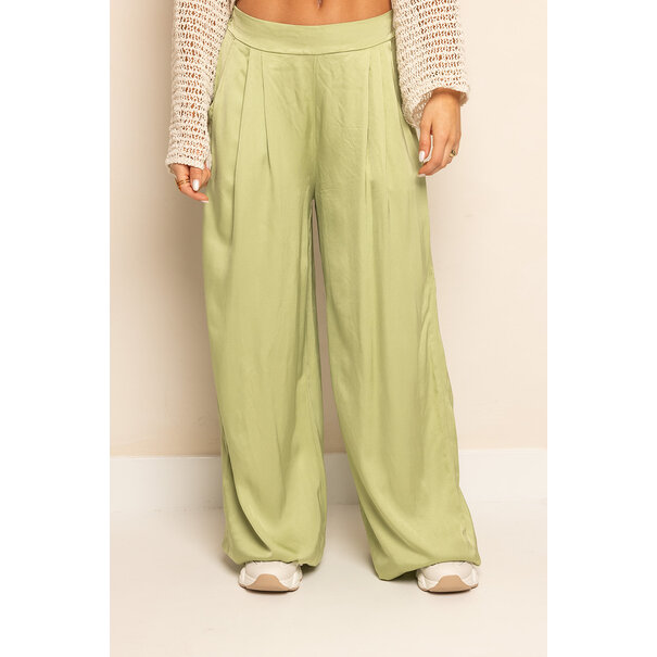 Satin Pantalon | Green