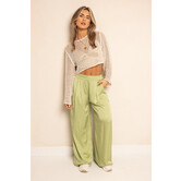 Satin Pantalon | Green