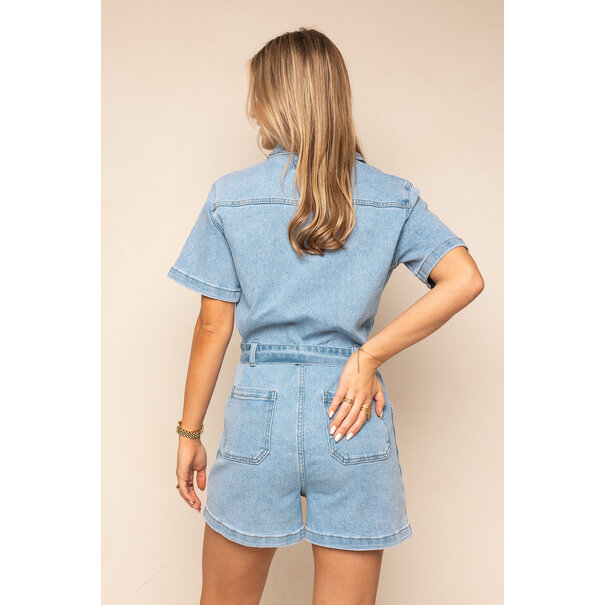 Nora Playsuit | Denim Blue