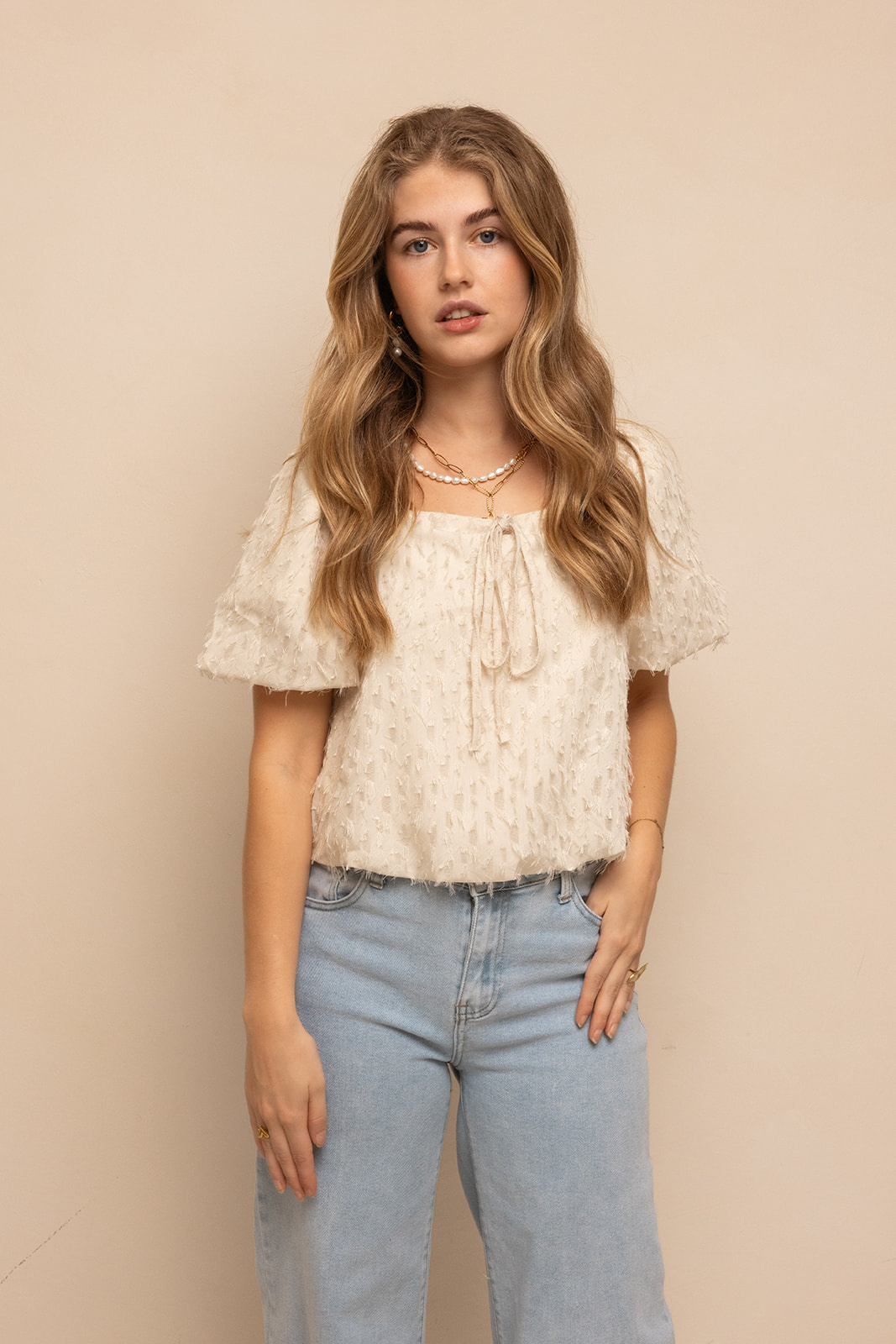 Carrie Veren Top | Beige