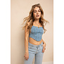 Denim Corset Top | Denim Blauw