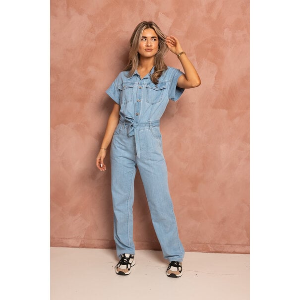 Lexi Denim Jumpsuit | Denim Blue