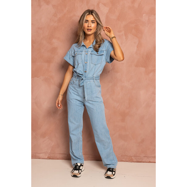 Lexi Denim Jumpsuit | Denim Blue