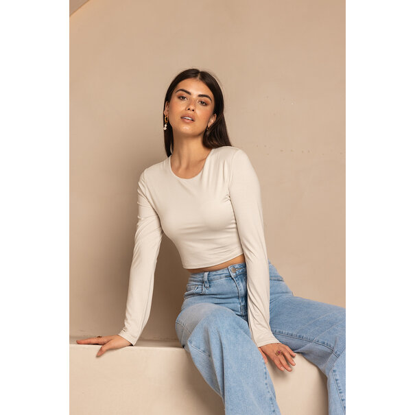 Mila Crop Top | Beige