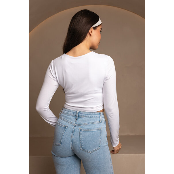 Mila Crop Top | Wit