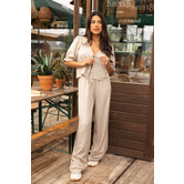 Elivia Linnen Pantalon | Beige