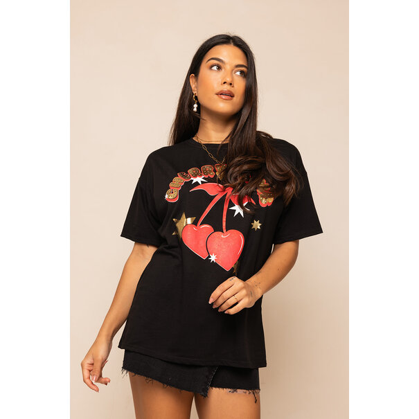 Cherry Bomb Shirt | Zwart