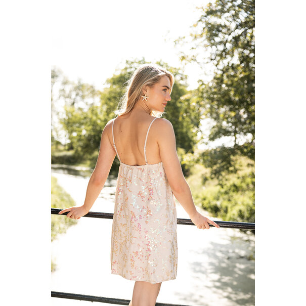 Liselot Sparkle Jurk | Beige