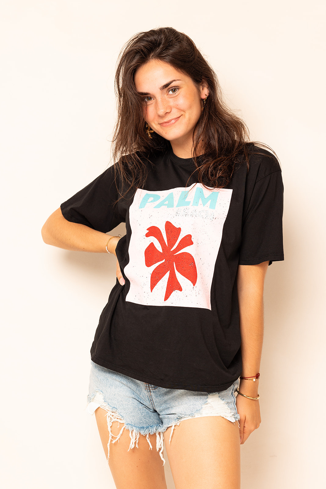 Palm Shirt | Zwart/Roze