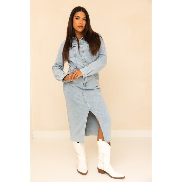 Nora Denim Jurk | Denim Blauw