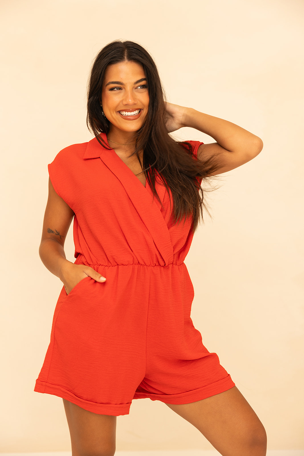 Nikki Playsuit | Rood