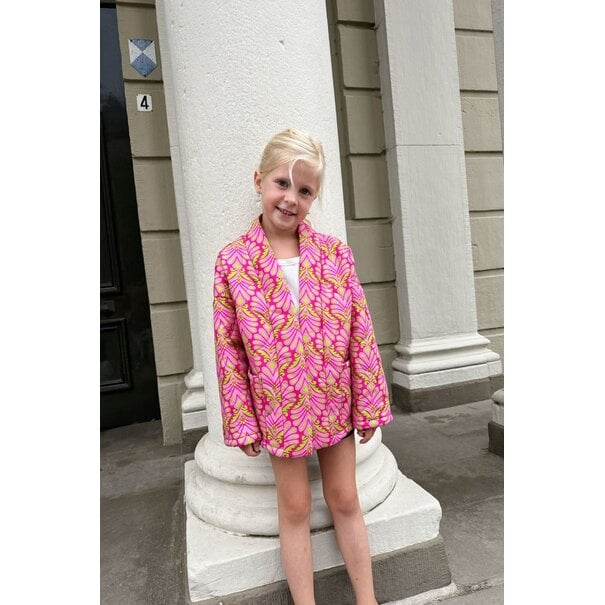 Kids Luna Jacket | Roze print