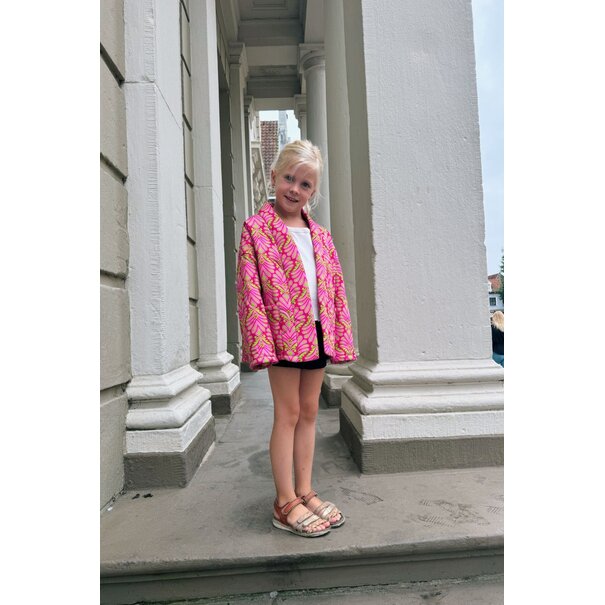 Kids Luna Jacket | Roze print