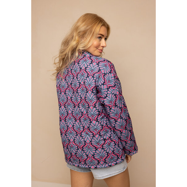 Luna Jacket | Blauw/roze