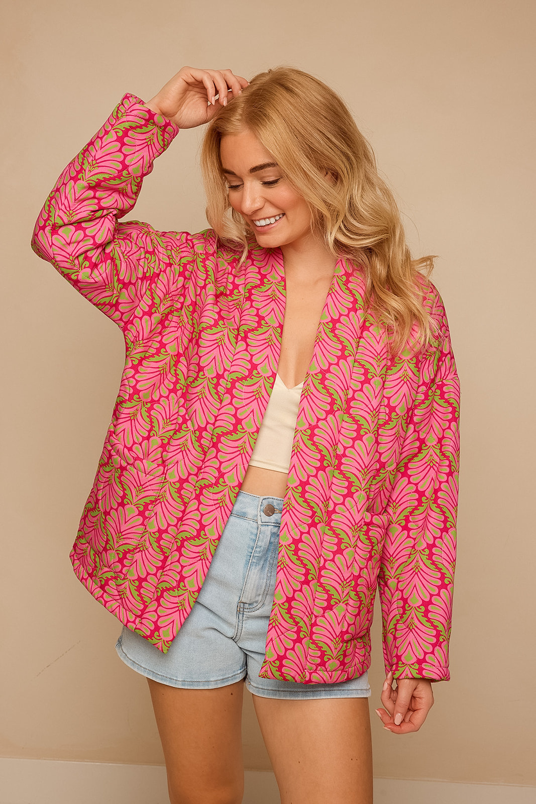 Luna Jacket | Roze print