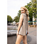 Gilet met split achterkant | Taupe