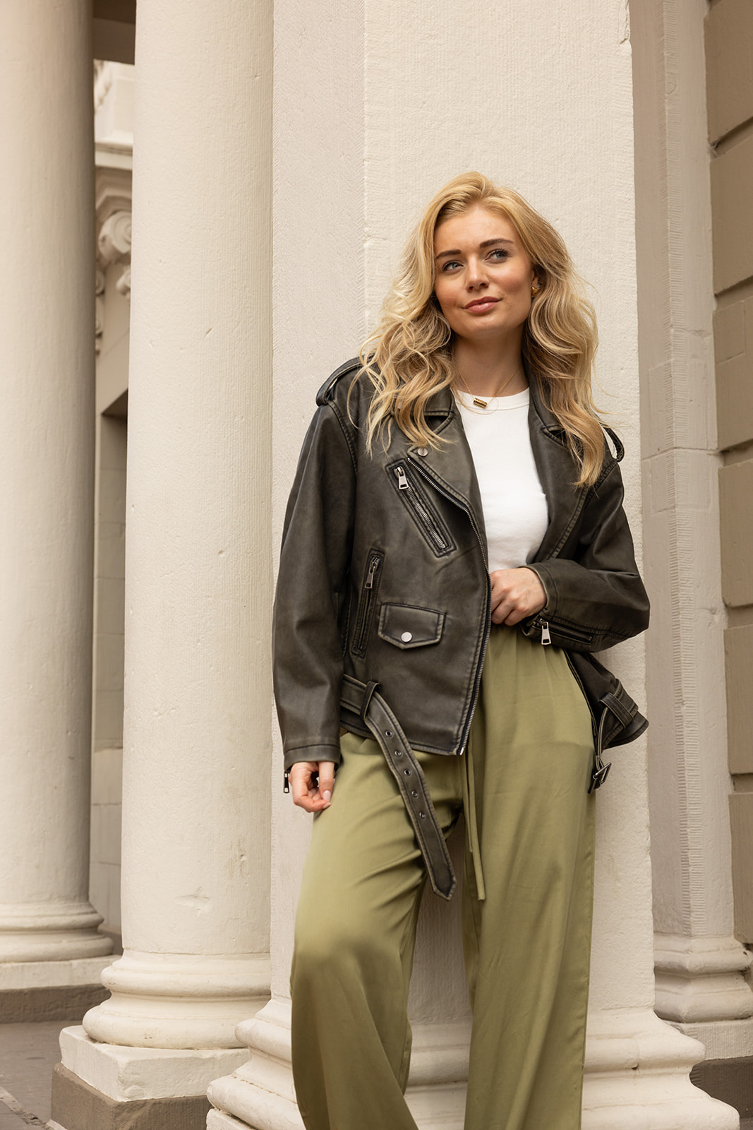 Biker jacket | Khaki