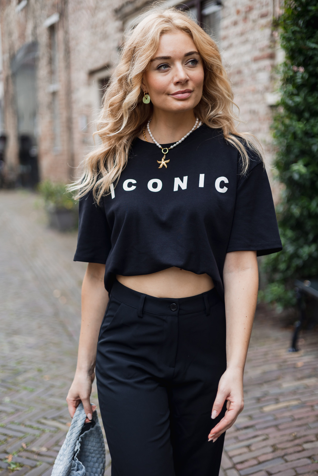 Iconic t-shirt | Zwart