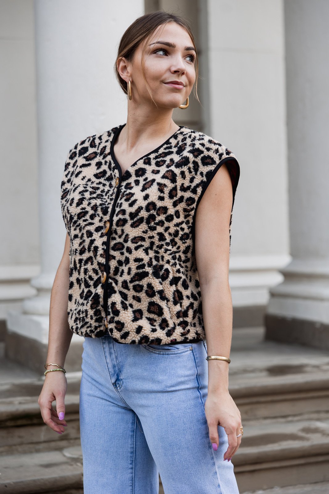 Teddy Gilet | Leopard