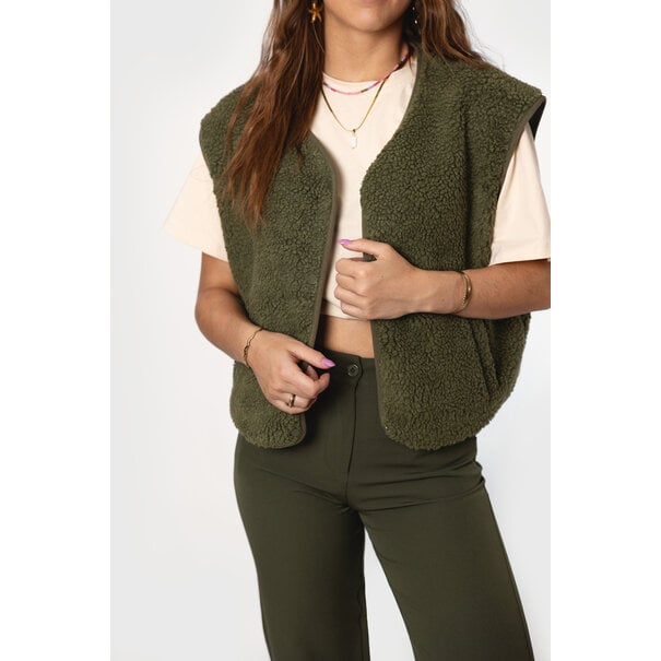 Teddy Gilet | Groen