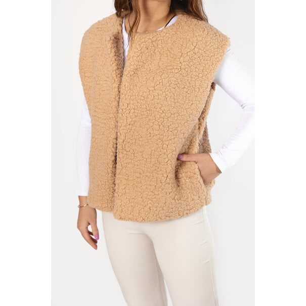 Musthave Teddy Gilet | Camel