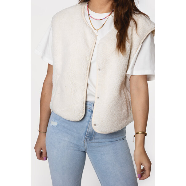 Teddy Gilet | Beige