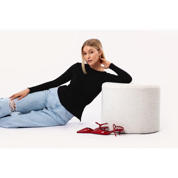 Lani Gesmokte Top | Zwart