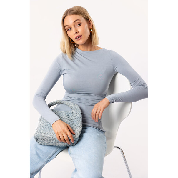 Lani Gesmokte Top | Licht Grijs