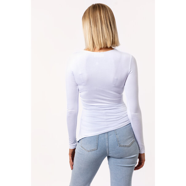 Lani Gesmokte Top | Wit