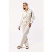 Nora Denim Jumpsuit | Beige