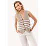 Liv Spencer Gilet | Taupe/Wit