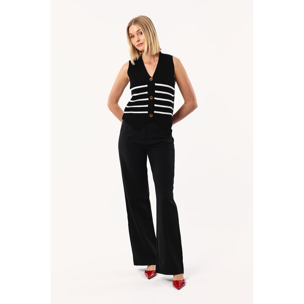 Emma Pantalon Extra Lang | Zwart