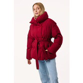 Korte Puffer Jas | Burgundy
