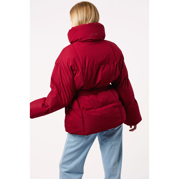 Korte Puffer Jas | Burgundy